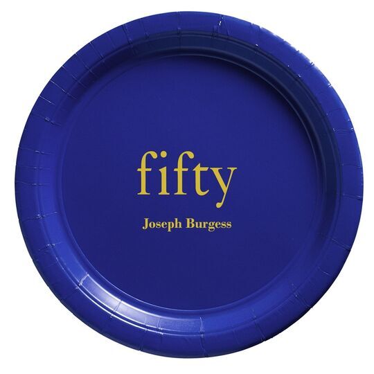 Big Number Fifty Paper Plates